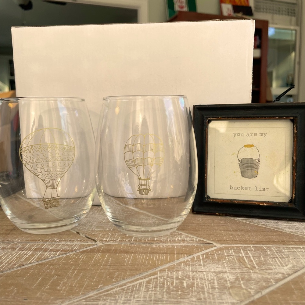 “You are my bucket list” Bundle with Wine Glasses